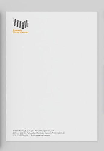 Hoja membretada carta