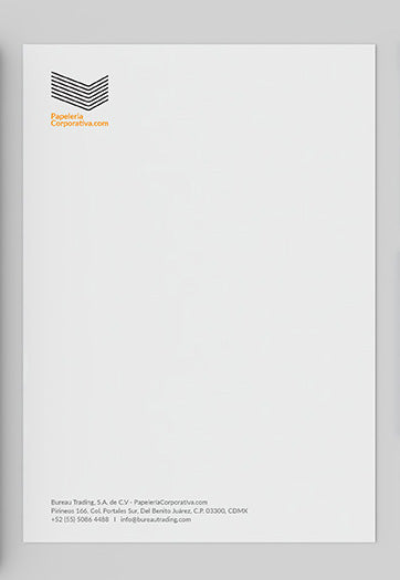 Hoja membretada carta